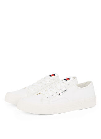 Tommy Hilfiger Beyaz Erkek Sneaker TJM LACE UP CANVAS COLOR