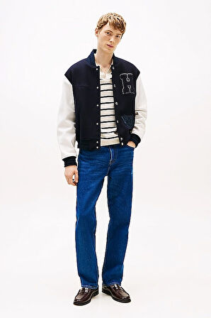 Erkek Th Denton Düz Paça Jeans Pantolon - Mavi | 33/32