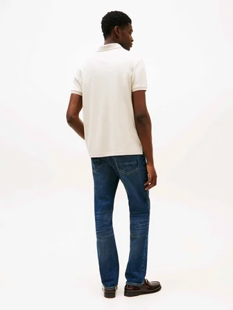 TOMMY HILFIGER Erkek Marka Logolu Günlük Kullanıma Uygun Bej Polo Yaka T-Shirt MW0MW39994 HGF