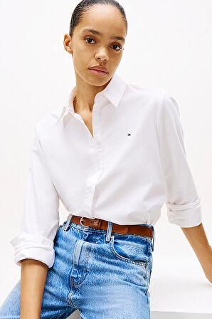 Kadın Rahat Kesim Oxford Gömlek - Beyaz | 34