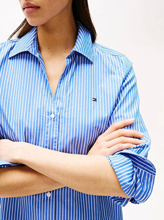 ESS POPLIN REGULAR SHIRT DRESS