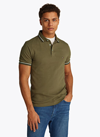 Tommy Hilfiger Koyu Haki Erkek Polo T-Shirt MW0MW39993RBN