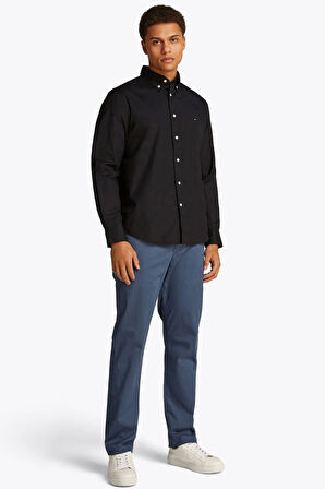 Tommy Hilfiger Erkek Siyah Core Flex Gömlek