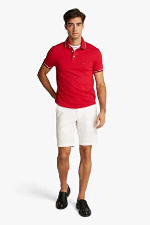 Tommy Hilfiger Erkek Kırmızı Polo Yaka T-Shirt