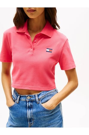TJW CRP BADGE SS POLO Kadın T-shirt DW0DW21363XI2