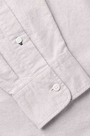Erkek Solid Heritage Oxford Uzun Kollu Gömlek - Çöl | M