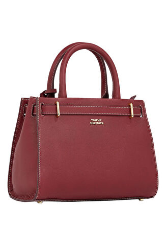 Tommy Hilfiger Deri Bordo Kadın El Çantası AW0AW17188
