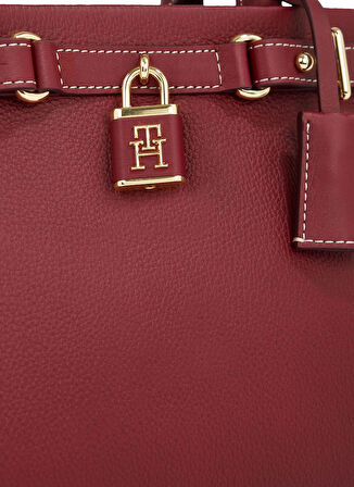 Tommy Hilfiger Deri Bordo Kadın El Çantası AW0AW17188