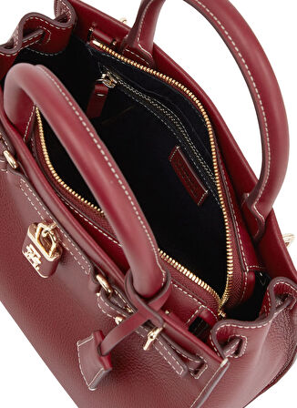Tommy Hilfiger Deri Bordo Kadın El Çantası AW0AW17188