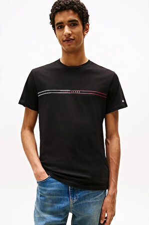 Erkek Tjm 2-Pack Grafik Logo Slim T-Shirts - Siyah/Ekru | M