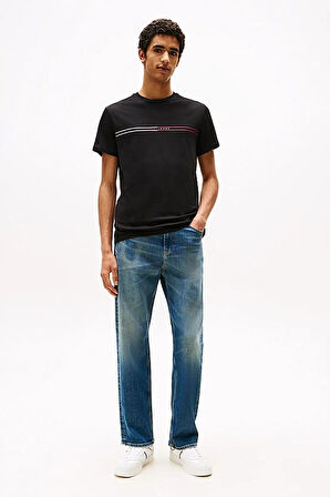 Erkek Tjm 2-Pack Grafik Logo Slim T-Shirts - Siyah/Ekru | M