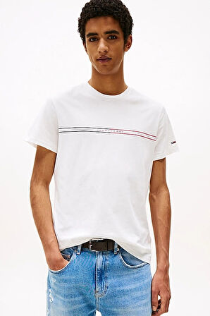 Erkek Tjm 2-Pack Grafik Logo Slim T-Shirts - Lacivert/Ekru | M
