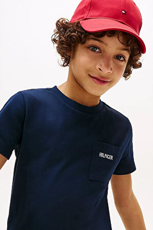 Erkek Çocuk Th Pique Yama Cepli T-Shirt - Lacivert | 8 Yaş