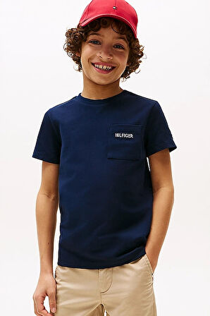 Erkek Çocuk Th Pique Yama Cepli T-Shirt - Lacivert | 14 Yaş