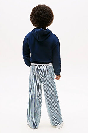 Kız Çocuk Th Sequin Bayrak Kapüşonlu Sweatshirt - Lacivert | 6 Yaş