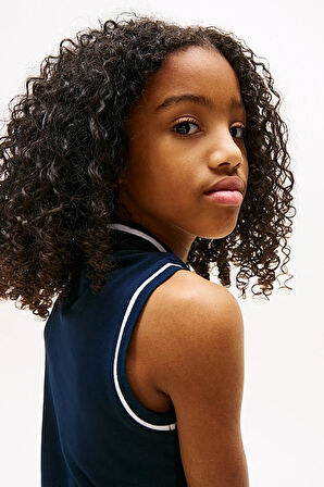 Kız Çocuk Th Kolsuz Polo Elbise - Lacivert | 6 Yaş