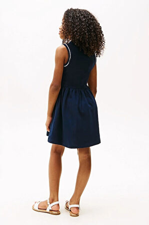 Kız Çocuk Th Kolsuz Polo Elbise - Lacivert | 8 Yaş