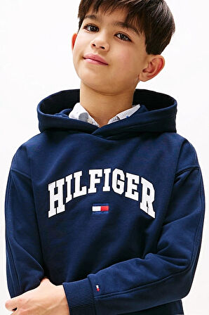 Erkek Çocuk Th Varsity Logo Hoody Sweatshirt - Lacivert | 10 Yaş