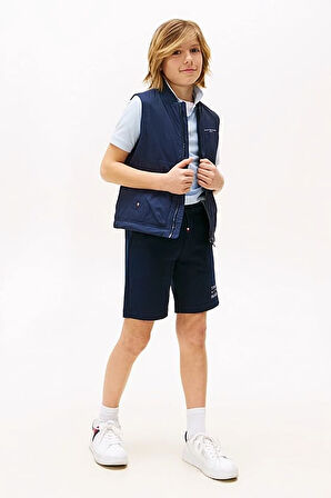 Erkek Çocuk Th Grafik Logo Sweat Şort - Lacivert | 6 Yaş