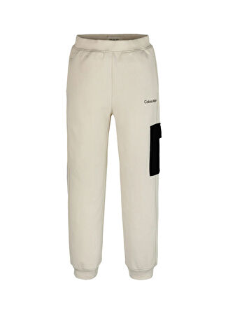 Calvin Klein Straight Paça Bej Erkek Çocuk Eşofman Altı IB0IB02349CKS