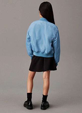 Calvin Klein Lastikli Bel Regular Fit Siyah Düz Kısa Kız Çocuk Etek IG0IG02784BEH