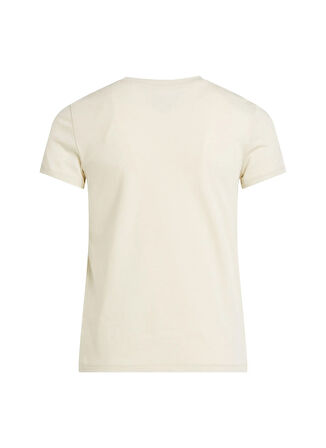Calvin Klein Baskılı Bej Kız Çocuk T-Shirt IG0IG02800CKS