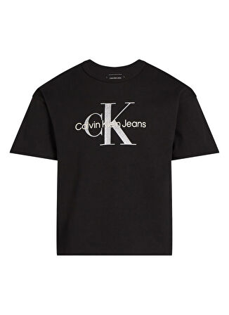 Calvin Klein Baskılı Siyah Kız Çocuk T-Shirt IG0IG02801BEH