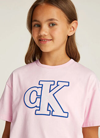 Calvin Klein Baskılı Pembe Kız Çocuk T-Shirt IG0IG02806TBV