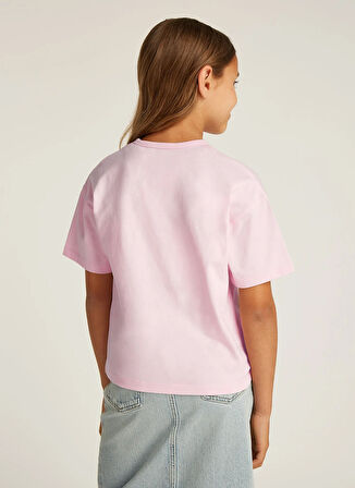 Calvin Klein Baskılı Pembe Kız Çocuk T-Shirt IG0IG02806TBV