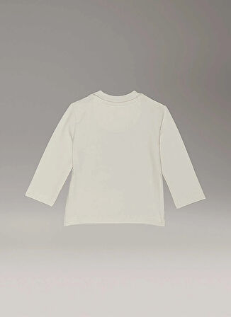 Bej Erkek Bebek Bisiklet Yaka Regular Fit Baskılı T-Shirt IN0IN00005CKS