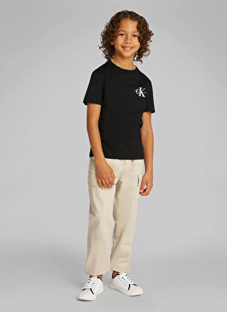 Calvin Klein Baskılı Siyah Erkek Çocuk T-Shirt IU0IU00678BEH