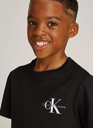 Calvin Klein Baskılı Siyah Erkek Çocuk T-Shirt IU0IU00678BEH