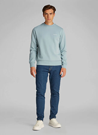 Calvin Klein Mavi Erkek Sweatshırt K10K109926CAZ