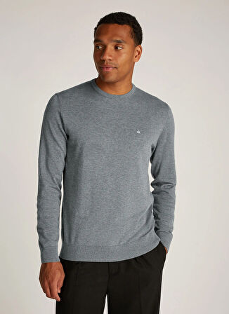 Calvin Klein Gri Erkek Kazak K10K113549PKH
