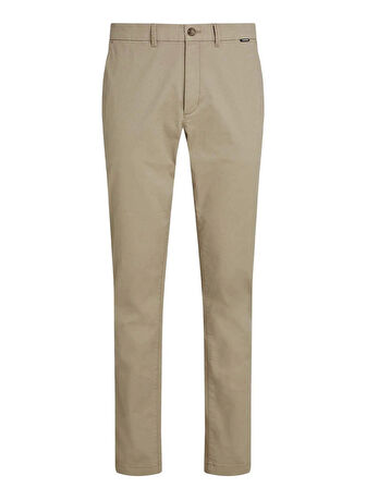 Calvin Klein İnce Streç Twill Haki Chino Pantolon