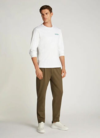 Calvin Klein Beyaz Erkek T-Shirt K10K113801YAF