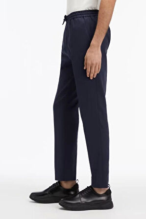 Calvin Klein Erkek Lacivert İp Bağlamalı Jogger Pantolon