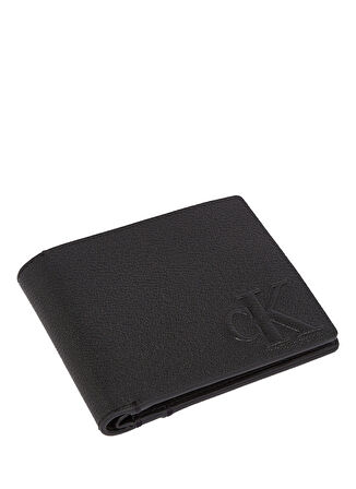 Calvin Klein Siyah Erkek Cüzdan LOGO EMBOSS BIFOLD