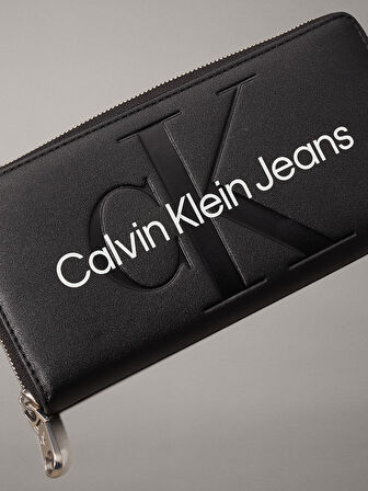 CALVIN KLEIN SCULPTED ZIP AROUND MONO Cüzdan