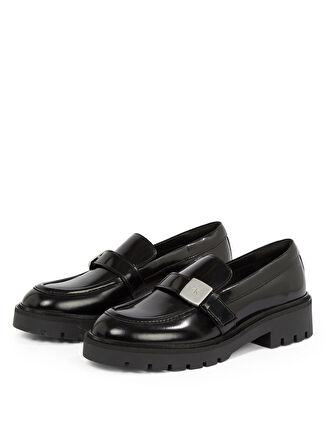 Calvin Klein Deri Siyah Kadın Loafer YW0YW01657