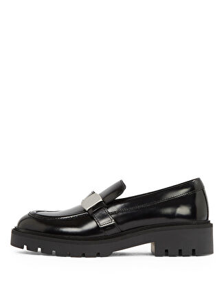 Calvin Klein Deri Siyah Kadın Loafer YW0YW01657