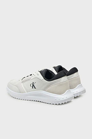 Calvin Klein Erkek Siyah CK Logolu Siyah-Beyaz Erkek Sneaker