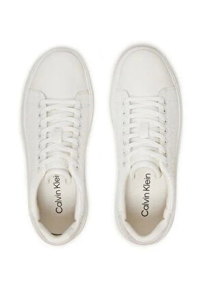 Calvin Klein CK Logolu Kadın Beyaz Sneaker