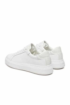 Erkek Low Top Lace Up Woven Sneaker Ayakkabı - Beyaz | 44