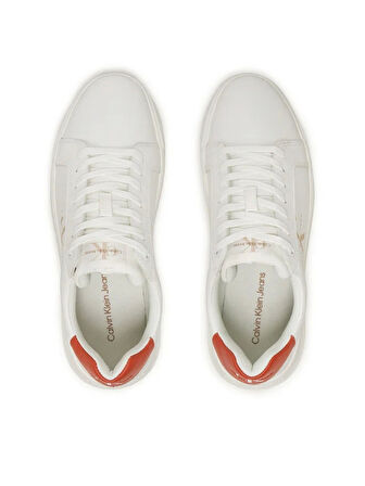 Calvin Klein Jeans Erkek Siyah CK Logolu Beyaz Sneaker
