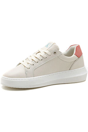 Calvin Klein Jeans Kadın Chunky Taban CK Logo Beyaz Sneaker