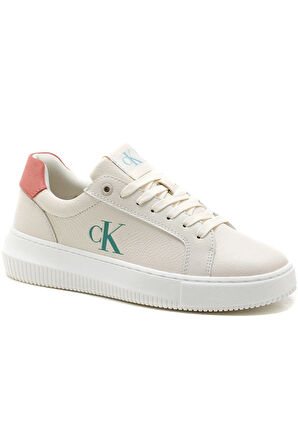 Calvin Klein Jeans Kadın Chunky Taban CK Logo Beyaz Sneaker