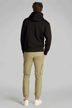 Erkek CK Box Kapüşonlu Sweatshirt - Siyah  | S