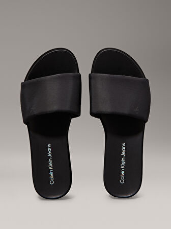 CALVIN KLEIN FLATFORM SANDAL SLIDE IN NYLON Terlik