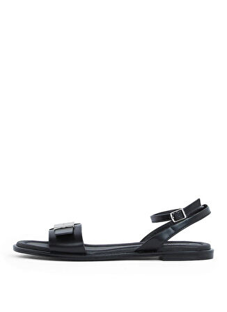 Calvin Klein Deri Siyah Kadın Sandalet HW0HW02367